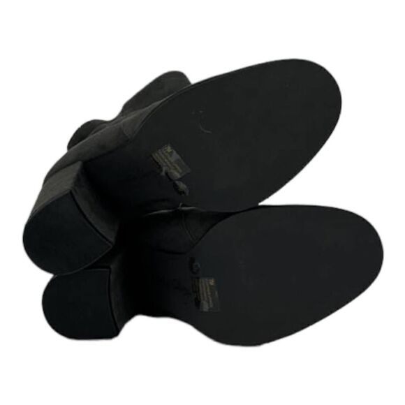 New Arturo Chiang Women US 7 Ankle Boot Shoes Grey Suede Round Toe At-Rakel Heel - Picture 8 of 9